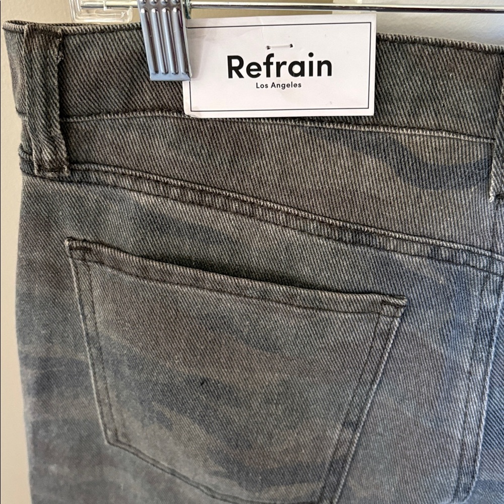 Refrain Camouflage Wide-Leg Jeans - Picture 6 of 9
